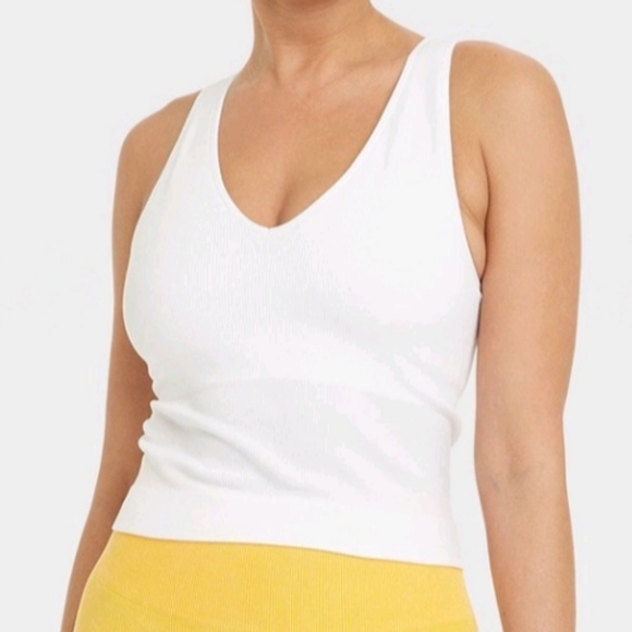 JoyLab Intimates & Sleepwear Nwt Joy Lab White Ribbed Seamless Tank